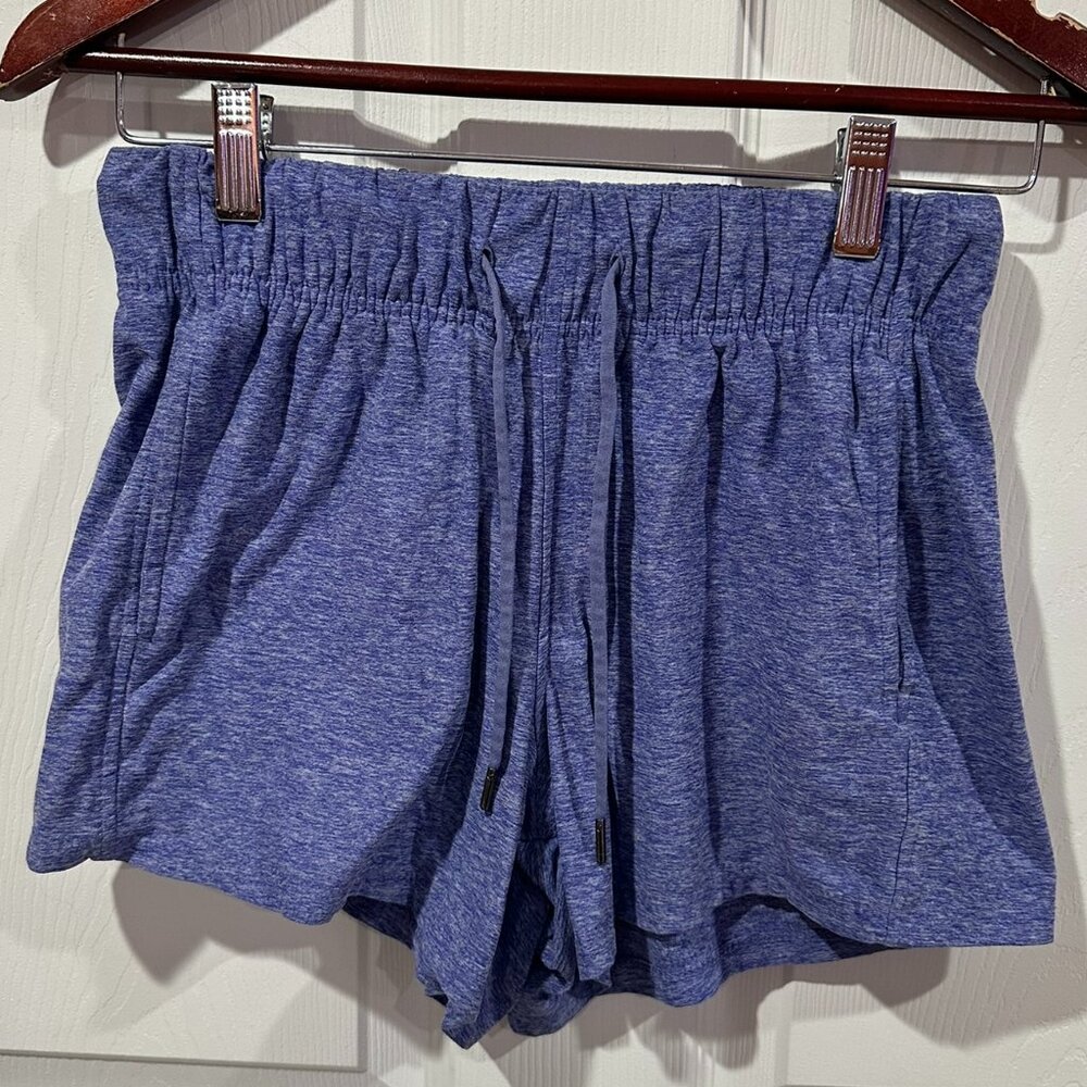 Women's Athletic Works Gym Shorts Size XS Purple Elastic Waist Drawstring 328